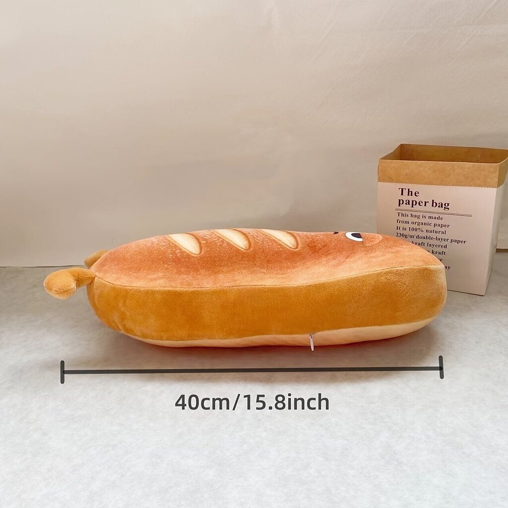 '15.8 Bread Plush Pillow: armas toiduröstsaia imitatsiooniga pehme nukk laste mänguasjade ja kodukaunistuse jaoks, suurepärane sünnipäevakingitus! Eid Mubarak' hind ja info | Dekoratiivpadjad ja padjakatted | kaup24.ee