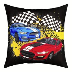 '1tk Racing Car Print padjapüür Cool Sports Car padjapüür Pehme kandiline padjapüür 45,72x45,72 cm' hind ja info | Dekoratiivpadjad ja padjakatted | kaup24.ee