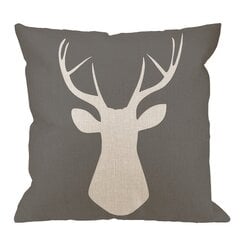 '1 tk. padjapüür Woodland Deer Head Square padjakate Standardne padjapüür Mehed Naiste Kodu Dekoratiivne Diivan Tugitool Magamistuba Elutuba 45,72 X 45,72 cm' hind ja info | Dekoratiivpadjad ja padjakatted | kaup24.ee