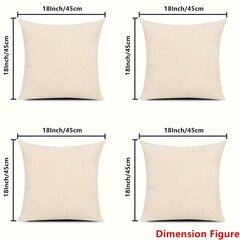 '4 шт. льняные наволочки 45,72x45,72 см, декоративная подушка для дома, красная Лондонская улица, автобус, телефонная будка, наволочки «Биг Бен», квадратные наволочки для кровати, дивана (без вставки для подушки)' цена и информация | Декоративные подушки и наволочки | kaup24.ee