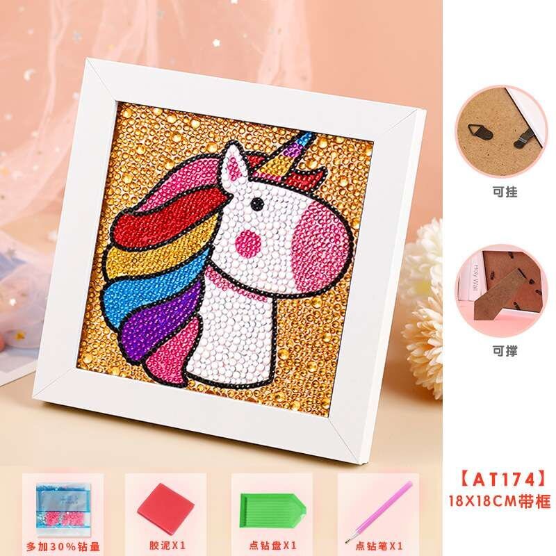 Teemant mosaiik "Unicorn" 15 x 15 cm цена и информация | Teemantmaalid, teemanttikandid | kaup24.ee