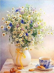 Teemant mosaiik "Still life with daisies" 30 x 40 cm hind ja info | Teemantmaalid, teemanttikandid | kaup24.ee