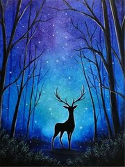 Алмазная мозаика "Nocturnal deer" 30х40см цена и информация | Алмазная мозаика | kaup24.ee