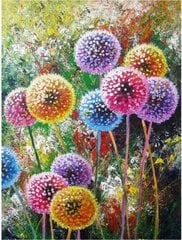 Teemant mosaiik "Colourful dandelions" 30 x 40 cm hind ja info | Teemantmaalid, teemanttikandid | kaup24.ee