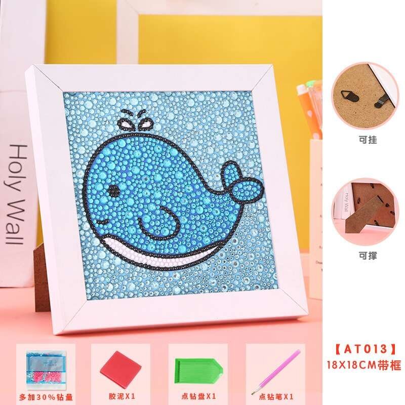 Teemant mosaiik "Whale" 15 x 15 cm hind ja info | Teemantmaalid, teemanttikandid | kaup24.ee