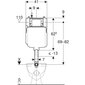 Geberit Sigma WC paak sisseehitatud tualetile UP-720 8 cm, 109.791.00.1 hind ja info | WC-poti tarvikud | kaup24.ee