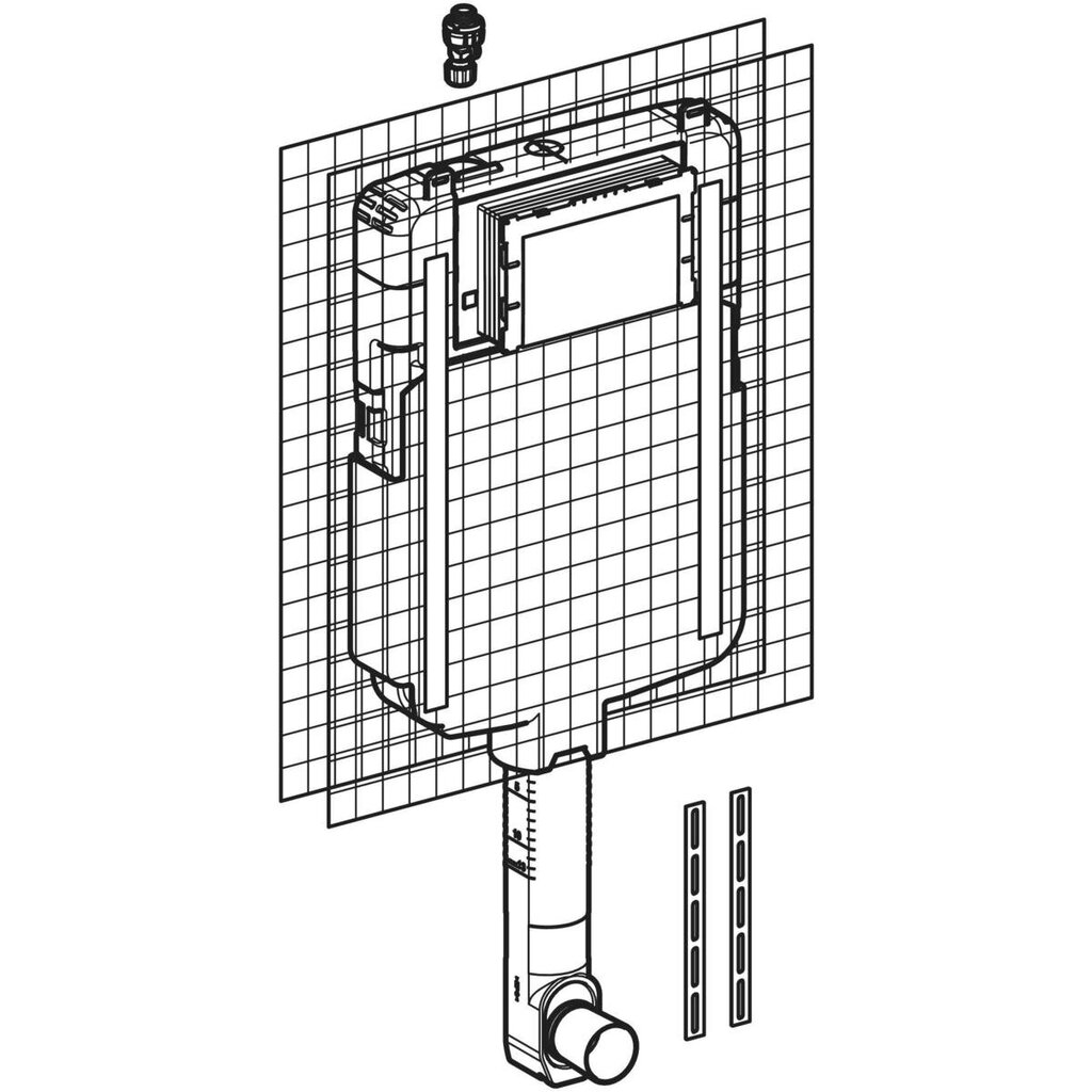 Geberit Sigma WC paak sisseehitatud tualetile UP-720 8 cm, 109.791.00.1 hind ja info | WC-poti tarvikud | kaup24.ee