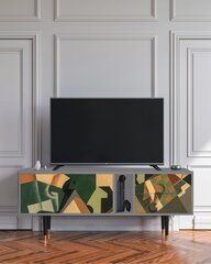 TV-kapp T1 Glass And Checkerboard By Juan Gris L 170 cm, hall hind ja info | Kummutid | kaup24.ee