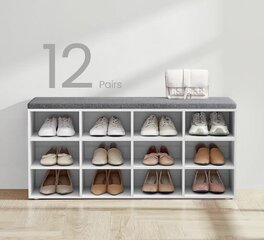 Полка для обуви с 12 отделениями цена и информация | Полки для обуви, банкетки | kaup24.ee