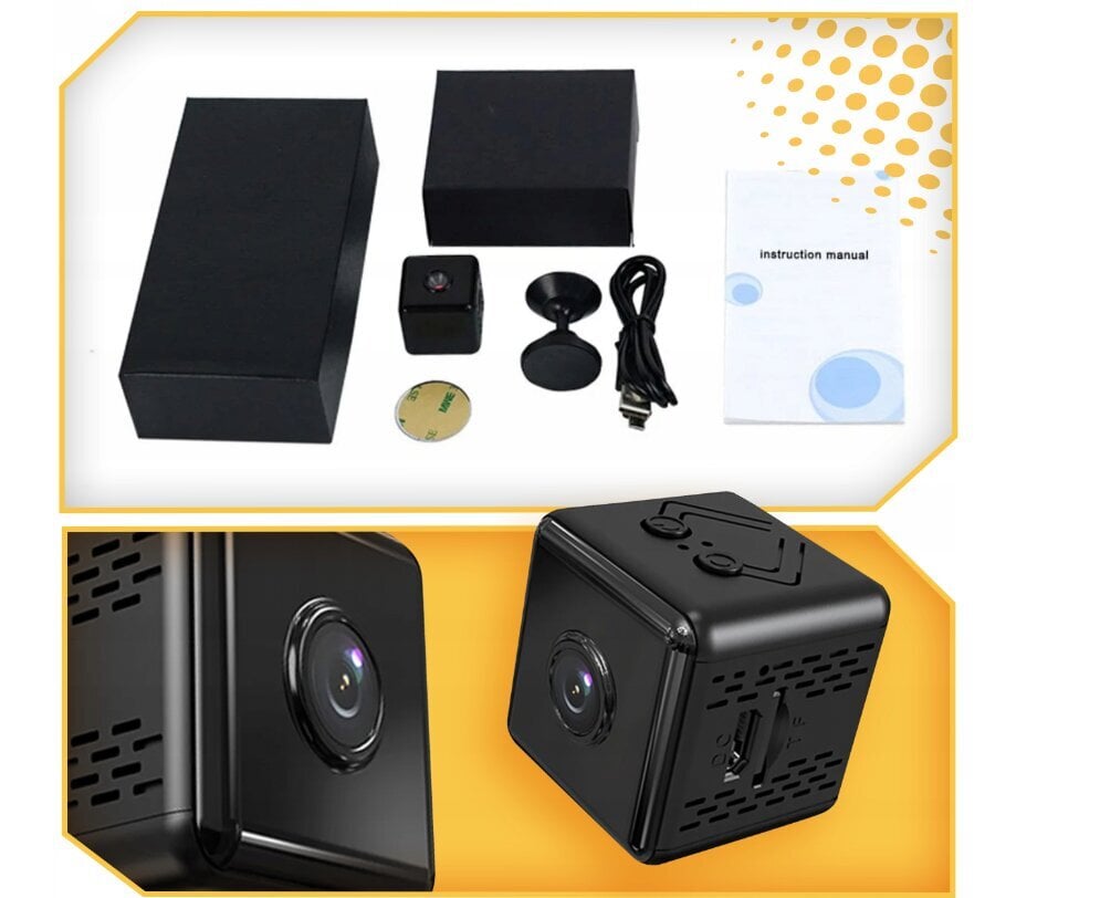 Mini Spy Camera Small WIFI 4K + Bracket Lewer цена и информация | Valvekaamerad | kaup24.ee