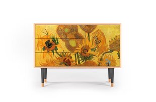 Комод S3 Sunflowers By Vincent Van Gogh L 115 cm, орех цена и информация | Комоды | kaup24.ee