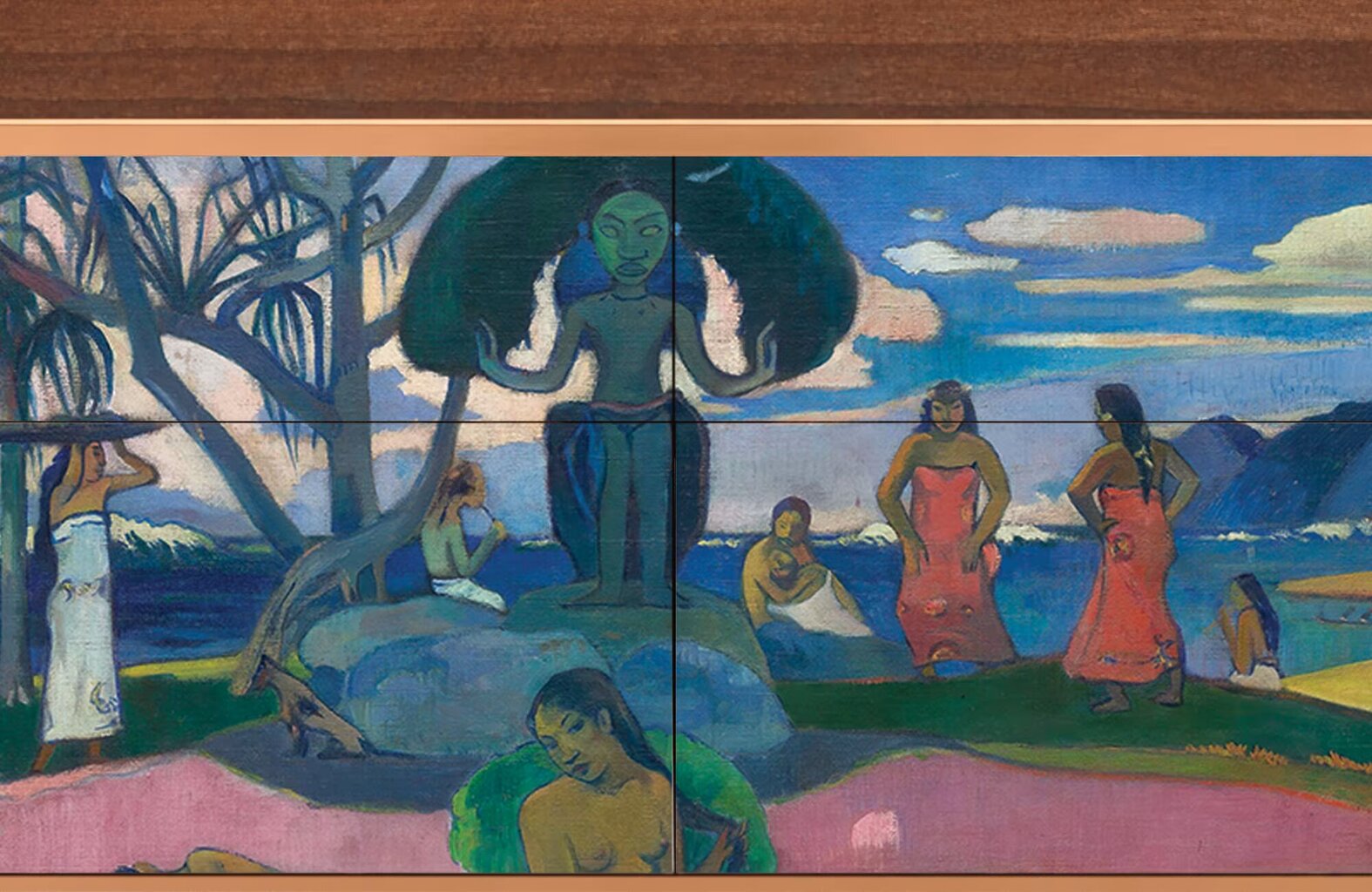 Puhvet BS4 Day Of The God By Paul Gauguin L 115 cm, pähkel цена и информация | Kummutid | kaup24.ee