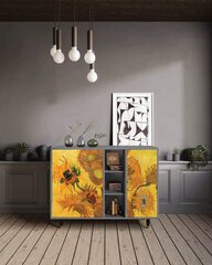 Комод BS2 Sunflowers By Vincent Van Gogh L 125 cm, серый цена и информация | Комоды | kaup24.ee