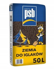 PSB väetisega muld okaspuude jaoks 50 l цена и информация | Грунт, торф, компост | kaup24.ee