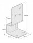 Poltidega kinnitatav posti alus antratsiit 70x70x142mm hind ja info | Aiad ja tarvikud | kaup24.ee