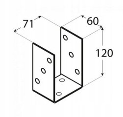 Masti alus 71x120x60mm kuldne ankur 71x120x60mm цена и информация | Заборы и принадлежности к ним | kaup24.ee