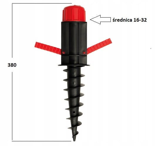 Tugev kruvitav vihmavarju alus 16-32x380mm hind ja info | Aiad ja tarvikud | kaup24.ee