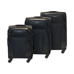 Alezar Grand Premium Набор багажных сумок черный 3 штуки цена и информация | Чемоданы, дорожные сумки | kaup24.ee