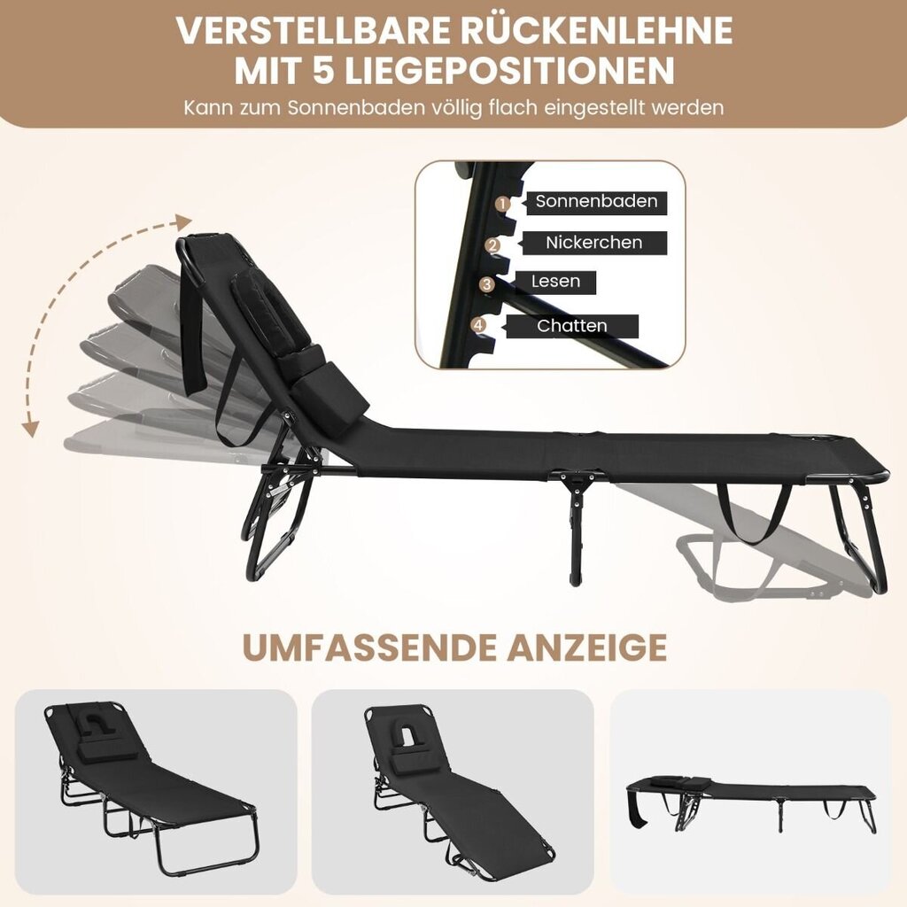 Kokkupandav lamamistool Costway hind ja info | Päevitustoolid | kaup24.ee