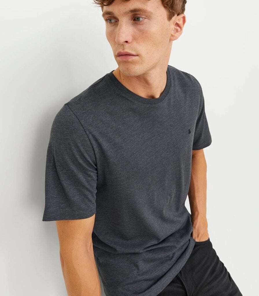 Jack & Jones meeste T-särk 12245087*02, tumehall 5715427284890 цена и информация | Meeste T-särgid | kaup24.ee