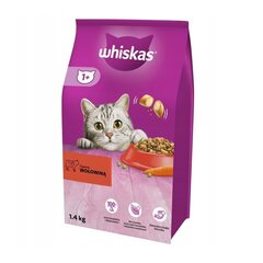 Whiskas kuivtoit täiskasvanud kassidele veiselihaga, 1,4 kg hind ja info | Kuivtoit kassidele | kaup24.ee