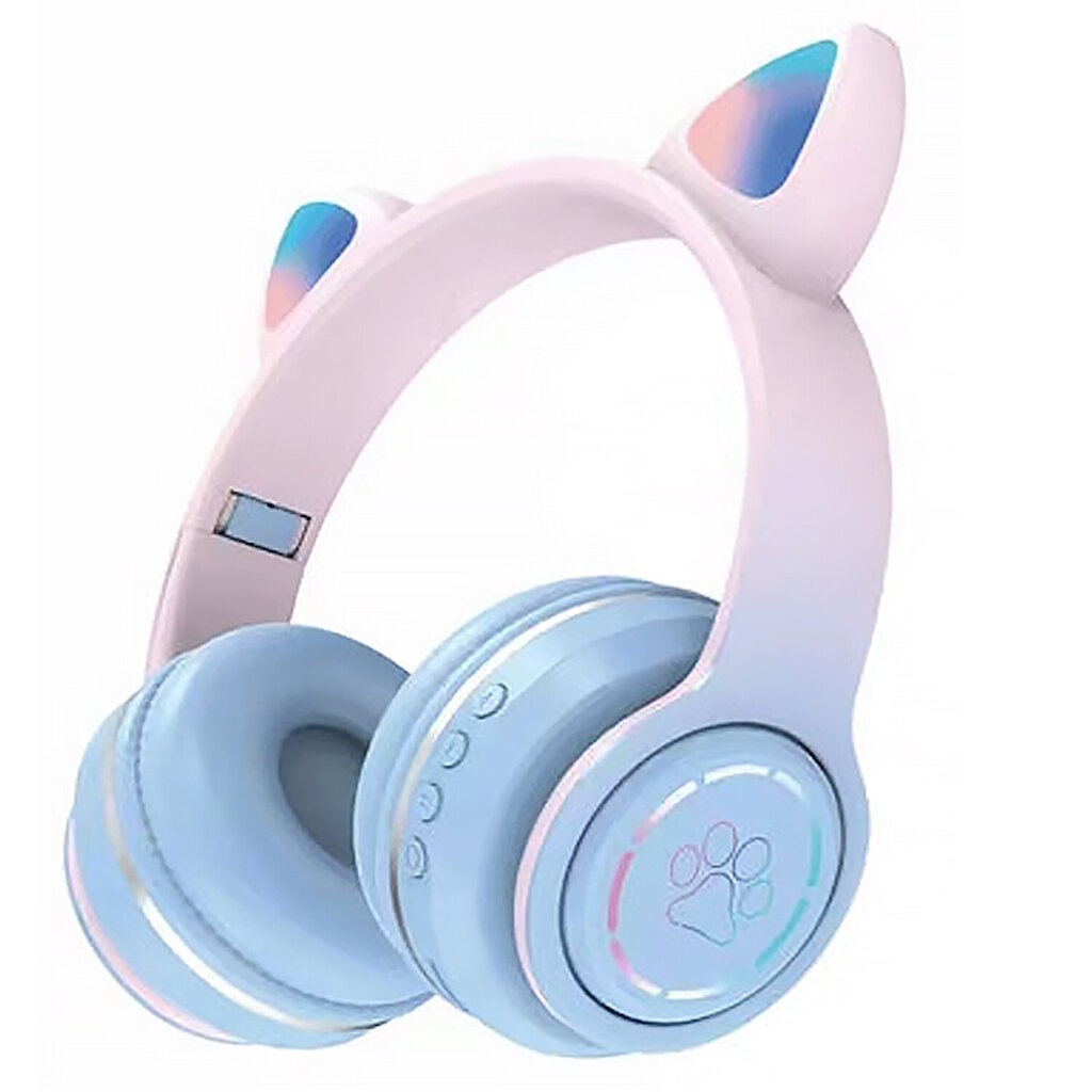 Riff RKD97 Bluetooth-гарнитура с микрофоном и светодиодной подсветкой Cat  Ears Rainbow Pink цена | kaup24.ee