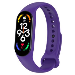 Riff silikoonrihm Xiaomi Mi Band seeriale 3/4/5/6/7, lilla hind ja info | Nutikellade ja nutivõrude tarvikud | kaup24.ee