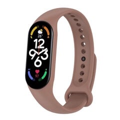 Riff silikoonrihm Xiaomi Mi Band seeriale 3/4/5/6/7, Coffee Brown hind ja info | Nutikellade ja nutivõrude tarvikud | kaup24.ee