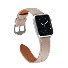 Riff nahast rihm Apple iWatch seeriale 42 /44 /45 /49 mm, beež hind ja info | Nutikellade ja nutivõrude tarvikud | kaup24.ee