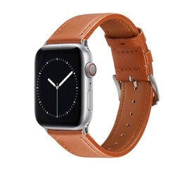 Riff Nahast rihm Apple iWatch seeriale 42 /44 /45 /49 mm, Pruun hind ja info | Nutikellade ja nutivõrude tarvikud | kaup24.ee