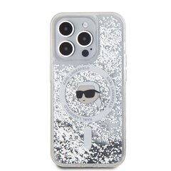 Karl Lagerfeld KLHMP15XLGKISGH iPhone 15 Pro Max 6.7" hardcase transparent Liquid Glitter Karl Head Magsafe цена и информация | Чехлы для телефонов | kaup24.ee