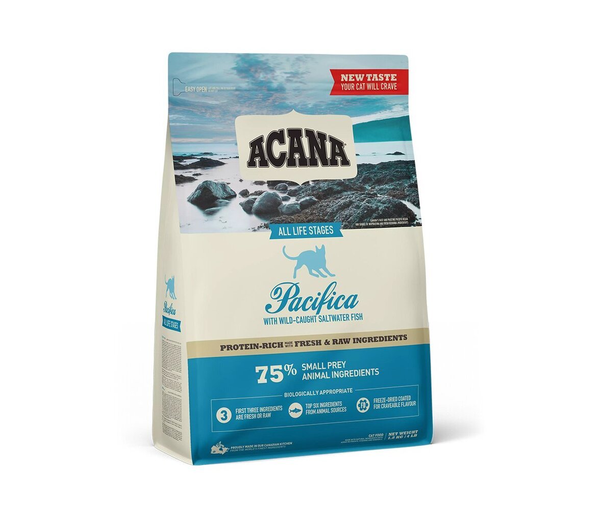 Acana Pacifica Cat kuivtoit kassidele, 1,8 kg hind ja info | Kuivtoit kassidele | kaup24.ee