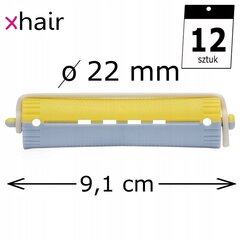 Juukserullid Xhair 22mm 12tk hind ja info | Juukseharjad, kammid, juuksuri käärid | kaup24.ee