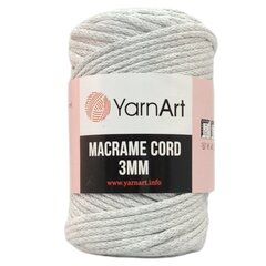 YarnArt Macrame Cord 3mm- 756- ash цена и информация | Принадлежности для вязания | kaup24.ee