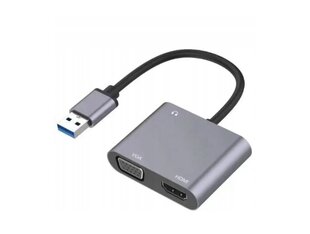 Adapter USB-A 3.0 HDMI-ga hind ja info | USB jagajad, adapterid | kaup24.ee