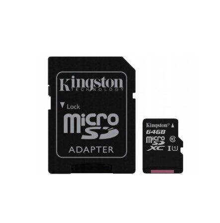 Kingston Micro-SD kaart, 64GB цена и информация | Mobiiltelefonide mälukaardid | kaup24.ee