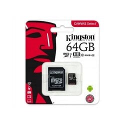 КАРТА KINGSTON MICROSD 64 ГБ цена и информация | Карты памяти для телефонов | kaup24.ee