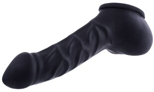 Toispiel, Paksendatud soonikuga peenisemansett, pikkus 14cm, must, 1 tk (Saksa toode) hind ja info | BDSM ja fetish | kaup24.ee