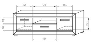 Кабинет SA - RTV 1 цена и информация | Тумбы под телевизор | kaup24.ee