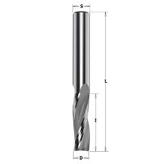 CMT Спиральный отделочный резак для дерева / доски / ПВХ Z3 D14 I58 L110 S14mm / положительный цена и информация | Фрезы | kaup24.ee