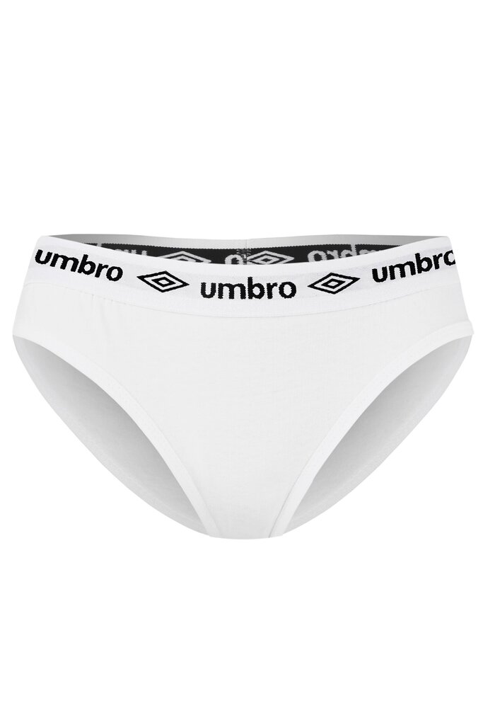 Naiste aluspüksid UMBRO  UMUL0031, puuvillased, valged, 4 tk. hind ja info | Naiste aluspüksid | kaup24.ee