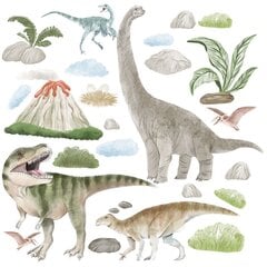 Laste seinakleebised poisile dinosaurused vulkaan suur XXL 120x240 цена и информация | Декоративные наклейки | kaup24.ee