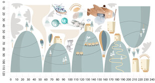Laste toa kleepsude komplekt pastelldekoratsioon 120x240 hind ja info | Seinakleebised | kaup24.ee