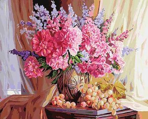 Алмазная мозаика "Still life with flowers" 30х40см цена и информация | Алмазная мозаика | kaup24.ee