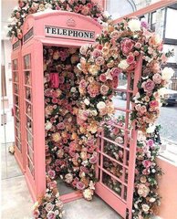 Алмазная мозаика "A telephone box in roses" 30х40см цена и информация | Алмазная мозаика | kaup24.ee