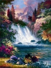 Алмазная мозаика "Autumn waterfall" 30х40см цена и информация | Алмазная мозаика | kaup24.ee