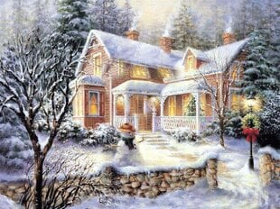 Teemant mosaiik "Christmas house" 30 x 40 cm hind ja info | Teemantmaalid, teemanttikandid | kaup24.ee