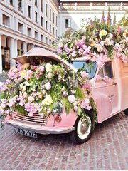 Алмазная мозаика "Car with flowers" 30х40см цена и информация | Алмазная мозаика | kaup24.ee