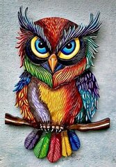 Teemant mosaiik "A colored owl" 30 x 40 cm hind ja info | Teemantmaalid, teemanttikandid | kaup24.ee