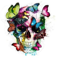 Алмазная мозаика "Skull and butterflies" 30х30см цена и информация | Алмазная мозаика | kaup24.ee